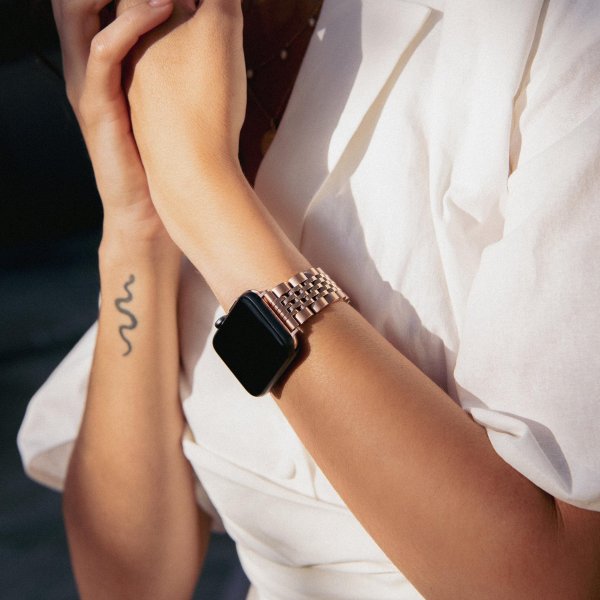 Burga Apple Watch 38/40/41/42mm Armband Metal Roseguld