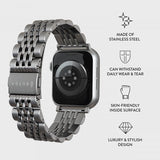 Burga Apple Watch 44/45/46mm/Ultra 49mm Armband Metal Silver