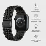 Burga Apple Watch 38/40/41/42mm Armband Metal Svart