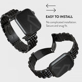 Burga Apple Watch 38/40/41/42mm Armband Metal Svart