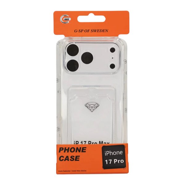 iPhone 17 Pro Skal Korthållare Transparent