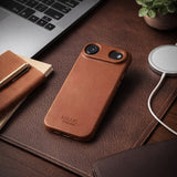 Mujjo iPhone Air Skal Full Leather Case MagSafe Tan