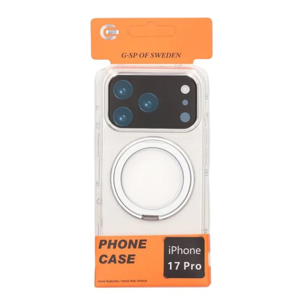 iPhone 17 Pro Skal Roterbart MagSafe Stativ Transparent