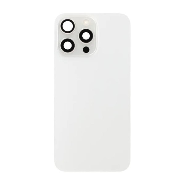 iPhone 15 Pro Max Baksida Glas Komplett OEM - Vit