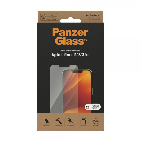 PanzerGlass iPhone 13/iPhone 13 Pro/iPhone 14 Skärmskydd Classic Fit