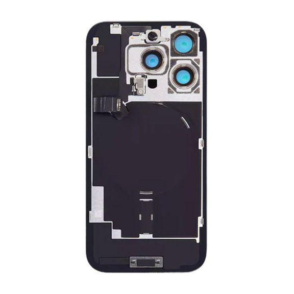 iPhone 16 Pro Baksida Glas med smådelar - Svart Titan