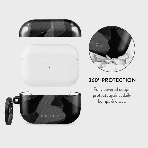 Burga AirPods Pro 2 Skal Design Night Black Camouflage