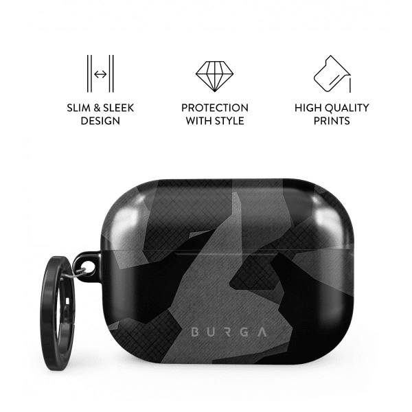 Burga AirPods Pro 2 Skal Design Night Black Camouflage