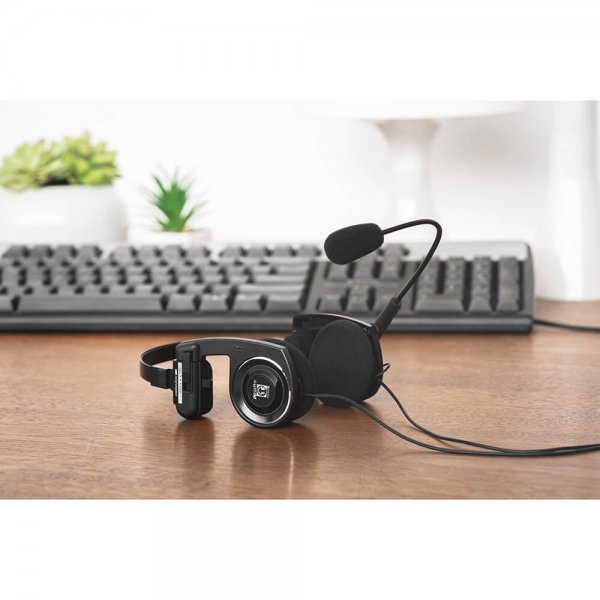 Koss Hörlurar PortaPro Communication Headset On-Ear Mic Svart