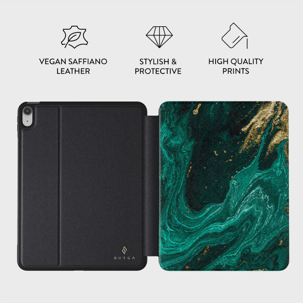 Burga iPad 10.9 (gen 10)/iPad 11 (A16) Fodral Folio Emerald Pool