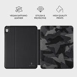 Burga iPad 10.9 (gen 10)/iPad 11 (A16) Fodral Folio Night Black Camouflage