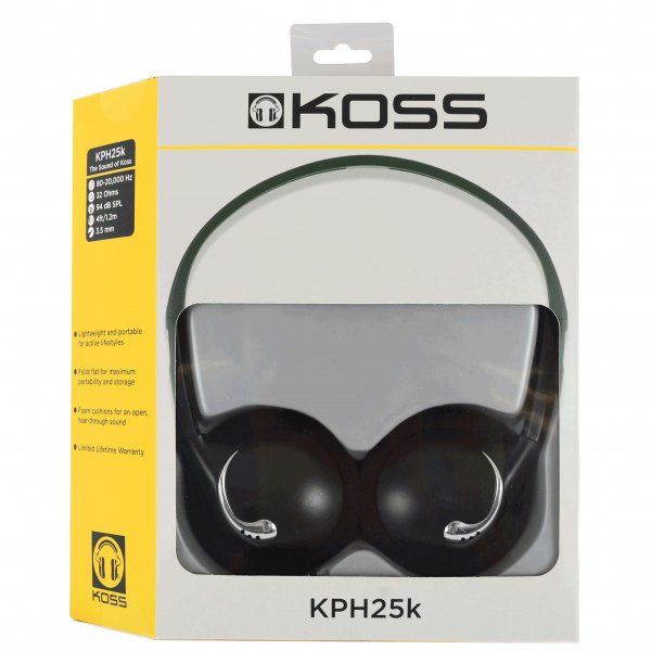 Koss Hörlurar KPH25K On Ear Svart