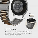 Burga Samsung Galaxy Watch 22mm Armband Metal Silver Guld