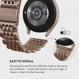 Burga Samsung Galaxy Watch 22mm Armband Metal Roseguld