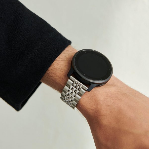 Burga Samsung Galaxy Watch 20mm Armband Metal Silver