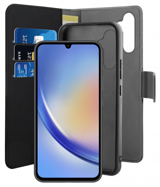 Puro Samsung Galaxy A34 5G Fodral Wallet Detachable 2 in 1 Svart