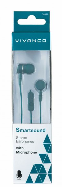 Vivanco Hörlurar SmartSound In-Ear Plugin Headset 3.5mm Blå