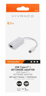 Vivanco Adapter USB Type-C Network Adapter RJ45 Vit