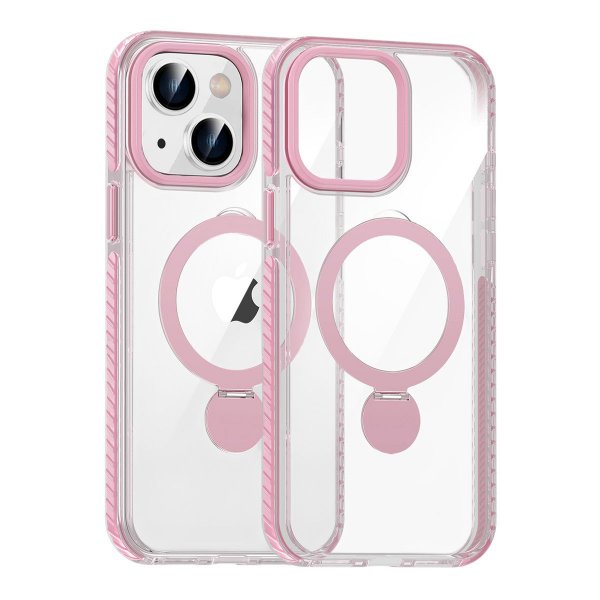 iPhone 13/iPhone 14 Skal Ringstativ MagSafe Rosa