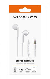 Vivanco Hörlurar Stereo Earbuds 3.5mm Vit