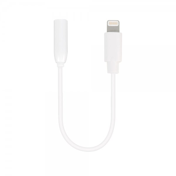 Vivanco Ljudadapter Lightning till 3.5mm MFI Vit
