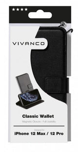 Vivanco iPhone 12/iPhone 12 Pro Fodral Classic Wallet Svart
