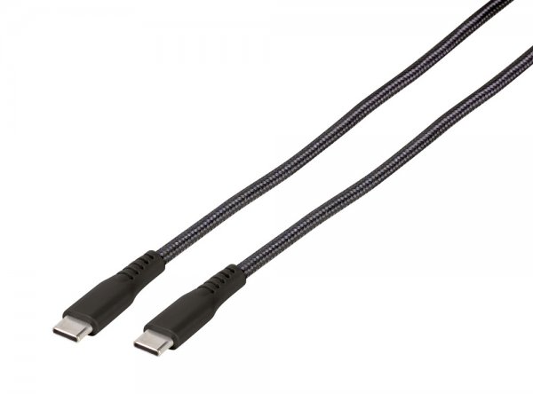 Vivanco Kabel Longlife Braided USB-C/USB-C 0.5m Svart