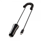 Vivanco Billaddare med Spiralkabel 1m USB-C 12W Svart