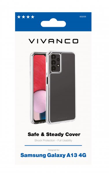 Vivanco Samsung Galaxy A13 4G Skal Safe & Steady Transparent