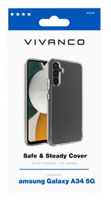 Vivanco Samsung Galaxy A34 5G Skal Safe & Steady Transparent