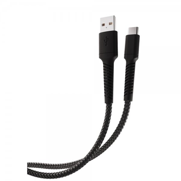 Vivanco Kabel Longlife Braided USB-A/USB-C 0.5m Svart