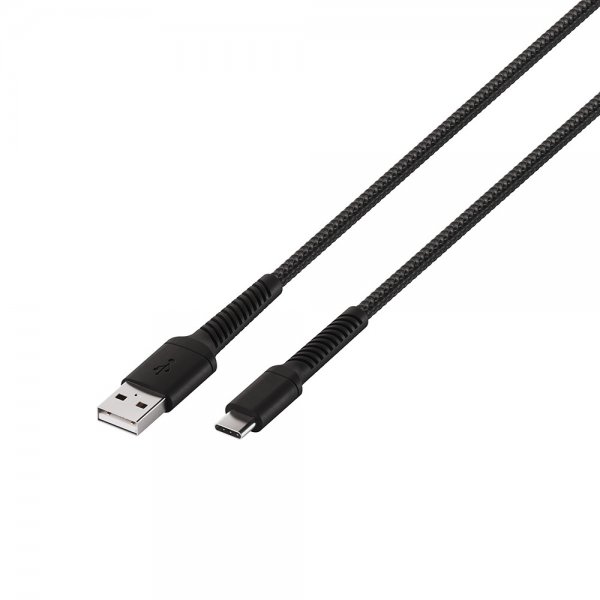 Vivanco Kabel Longlife Braided USB-A/USB-C 0.5m Svart