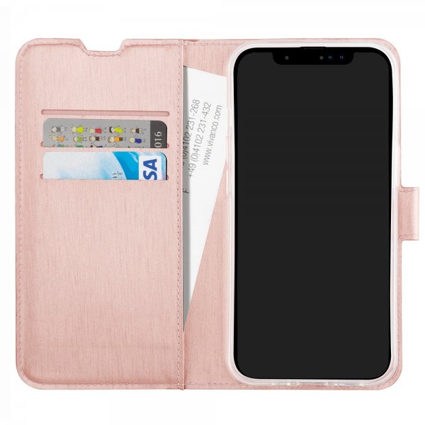 Vivanco iPhone 15 Pro Max Fodral Classic Wallet Roseguld