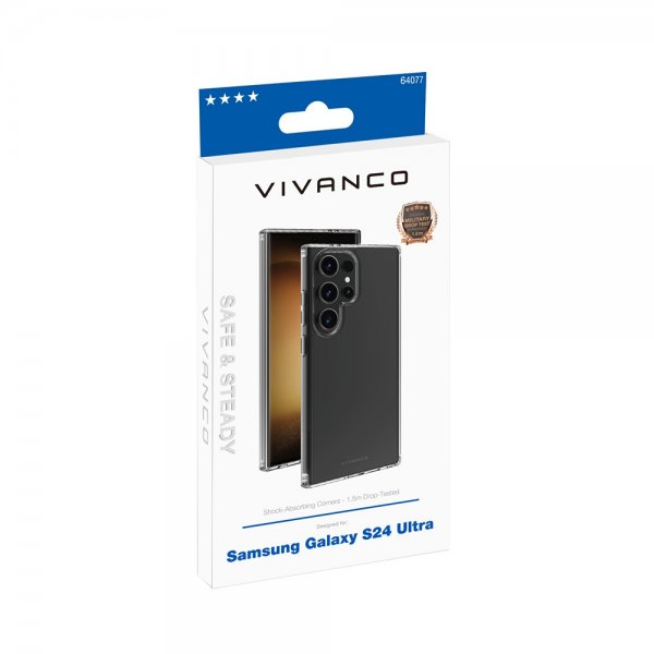 Vivanco Samsung Galaxy S24 Ultra Skal Safe & Steady Transparent