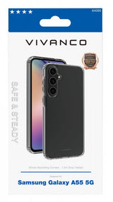 Vivanco Samsung Galaxy A55 Skal Safe & Steady Transparent