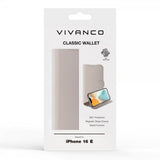 Vivanco iPhone 16e/17e Fodral Classic Wallet Greige