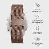 Burga Samsung Galaxy Watch 22mm Armband Metal Mesh Roseguld