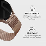 Burga Samsung Galaxy Watch 22mm Armband Metal Mesh Roseguld