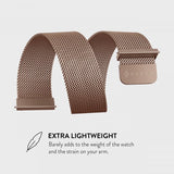 Burga Samsung Galaxy Watch 22mm Armband Metal Mesh Roseguld