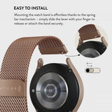 Burga Samsung Galaxy Watch 20mm Armband Metal Mesh Roseguld