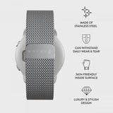 Burga Samsung Galaxy Watch 20mm Armband Metal Mesh Silver