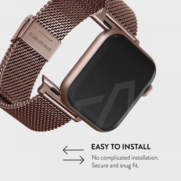 Burga Apple Watch 38/40/41/42mm Armband Mesh Elegance Roseguld