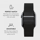 Burga Apple Watch 44/45/46mm/Ultra 49mm Armband Mesh Elegance Svart