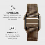 Burga Apple Watch 44/45/46mm/Ultra 49mm Armband Mesh Elegance Guld