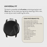 Burga Samsung Galaxy Watch 22mm Armband Mesh Elegance Svart