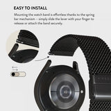 Burga Samsung Galaxy Watch 20mm Armband Mesh Elegance Svart