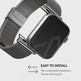 Burga Apple Watch 44/45/46mm/Ultra 49mm Armband Mesh Elegance Silver