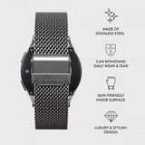 Burga Samsung Galaxy Watch 22mm Armband Mesh Elegance Silver