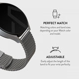Burga Samsung Galaxy Watch 22mm Armband Mesh Elegance Silver
