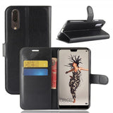 Huawei P20 Fodral Litchi Svart